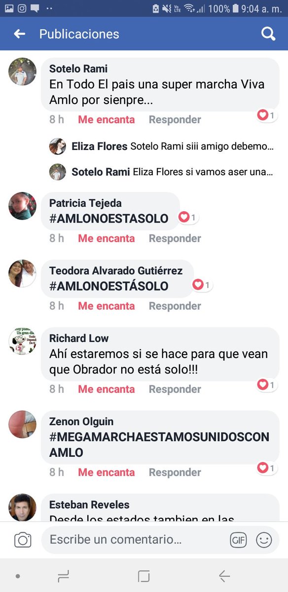 denisse90719720's tweet photo. #MegaMarchaConAMLO 
hay un apoyo increíble por parte de los Facebookeros
TODOS OPINAN QUE SE HAGA LA MEGA MARCHA https://t.co/7mn3JZbIIO
