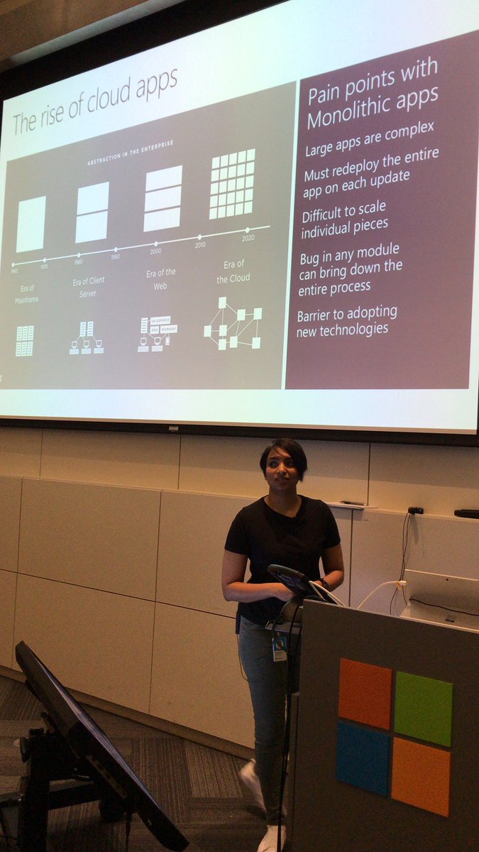 Padma  taking about Building modern apps #GlobalAzure #GlobalAzureTO linkedin.com/in/padmalathar…
