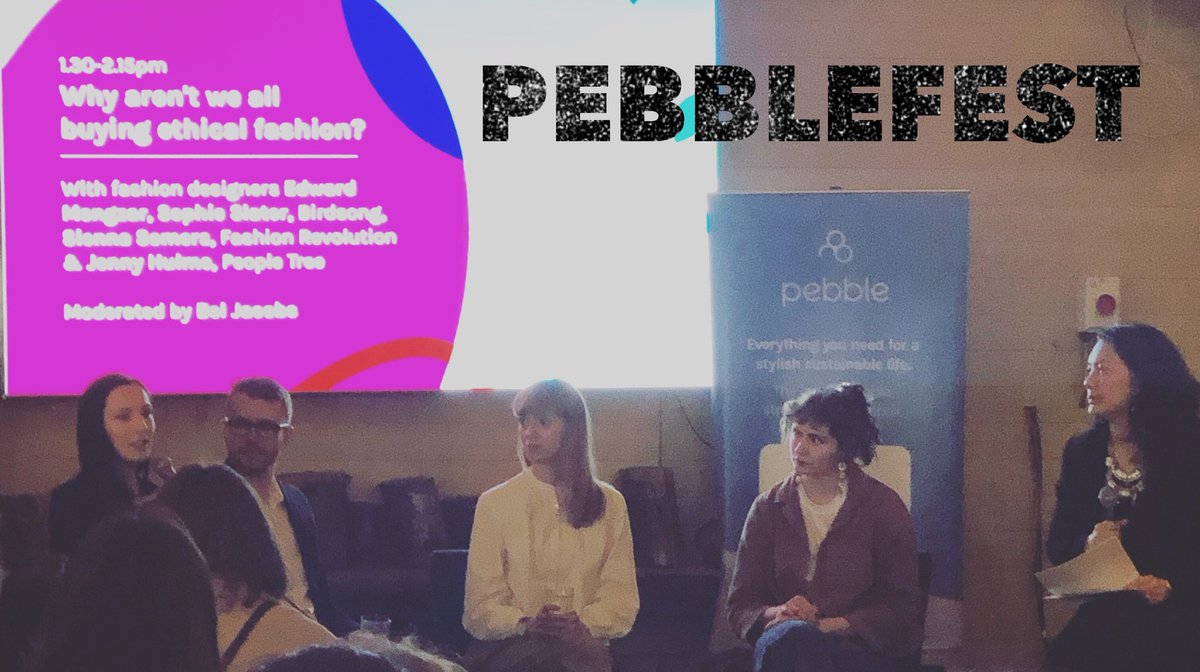 “Why aren’t we all buying ethical fashion?” Great talk at #PebbleFest Consumer education, brand transparency and human rights and environmental issues factored into price. 💥
<a href="/PebbleMagazine/">pebble magazine</a> <a href="/bel_jacobs/">Bel Jacobs FRSA</a> <a href="/birdsonglondon/">Birdsong</a> <a href="/peopletree/">People Tree</a>