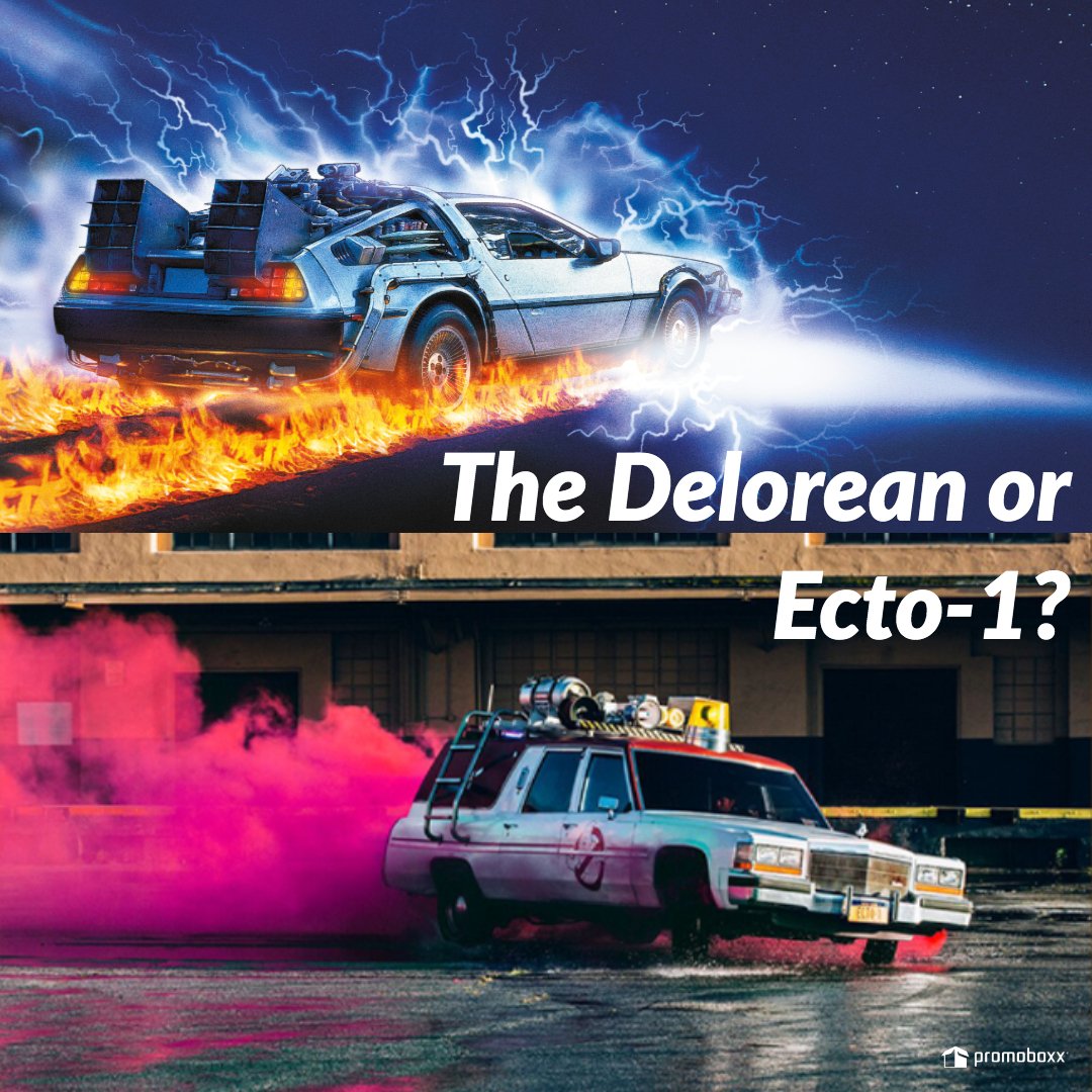 XITChrysler's tweet photo. Wht do you think? Comment 🔥for the Delorean and 👻for Ecto-1! https://t.co/SK5igp5FVu