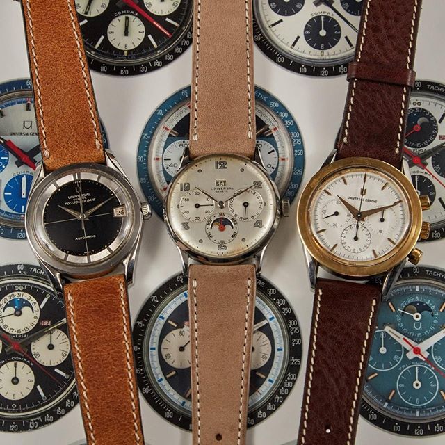 analogshift's tweet photo. Universal Genève variations. Take your pick!
#ug #vintageug #universalgeneve #polerouter #compax #moonphase #glossdial #glossy #new #nyc #light #photography #watchpassion #watchfam #watchmania #watchaddict #menstyle #watchoftheday #watchesofinstagram #picofthe… https://t.co/gX0HGEUPwt