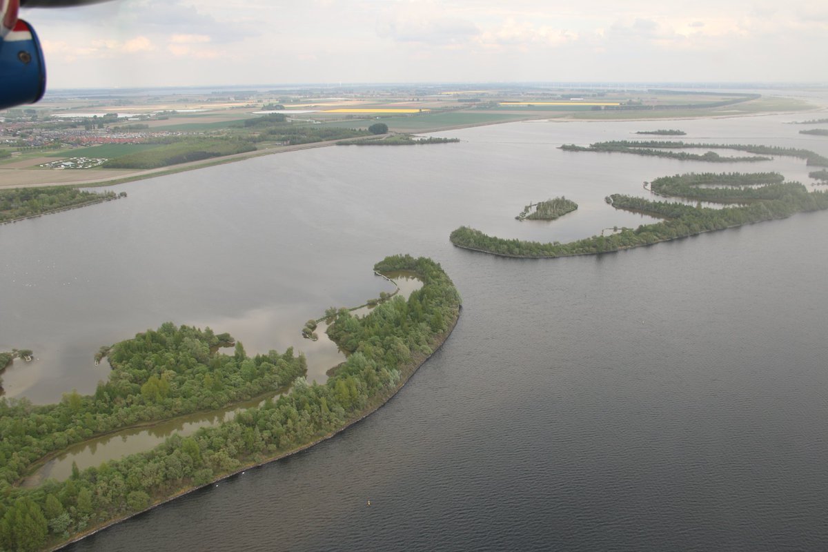 Zoete parel #KrammerVolkerak met eiland vol zilverreigers en aalscholvers. Op de achtergrond de bollenvelden van Goeree-Overflakkee. Kenmerkende landschappen, dat wat het eiland zo mooi maakt. <a href="/gem_go/">Goeree-Overflakkee</a> <a href="/EilandGO/">Goeree-Overflakkee</a> <a href="/GoereeVandaag/">Goeree Overflakkee</a> <a href="/TrotsOpFlakkee/">Trots Op Flakkee</a>