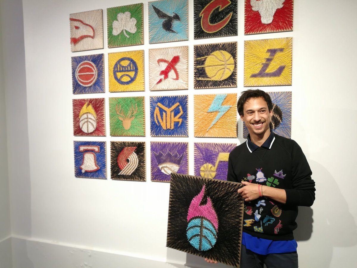 NBAFRANCE's tweet photo. L'oeuvre d'Irwin @WinwinP34 Piel réalisée en live.

@MiamiHEAT, pretty cool isn't it? 

Venez découvrir son travail à l'exposition #NBACrossover ! https://t.co/vsF1qJHuBF