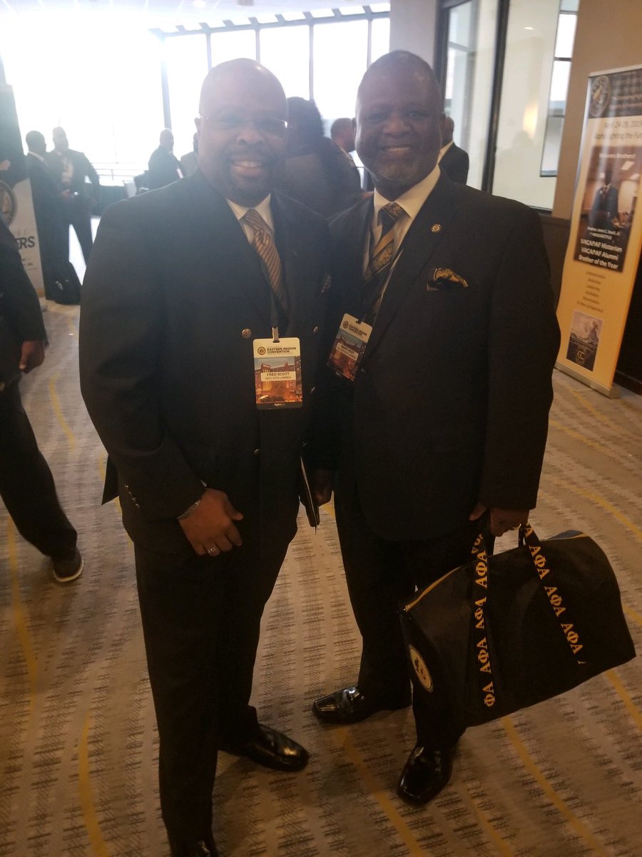 VACAPAF Director @fredwscott with <a href="/NAlphas/">NuOmicronLambda Alphas</a> Brother Mark West. <a href="/AlphaEast7/">AlphaEast</a>