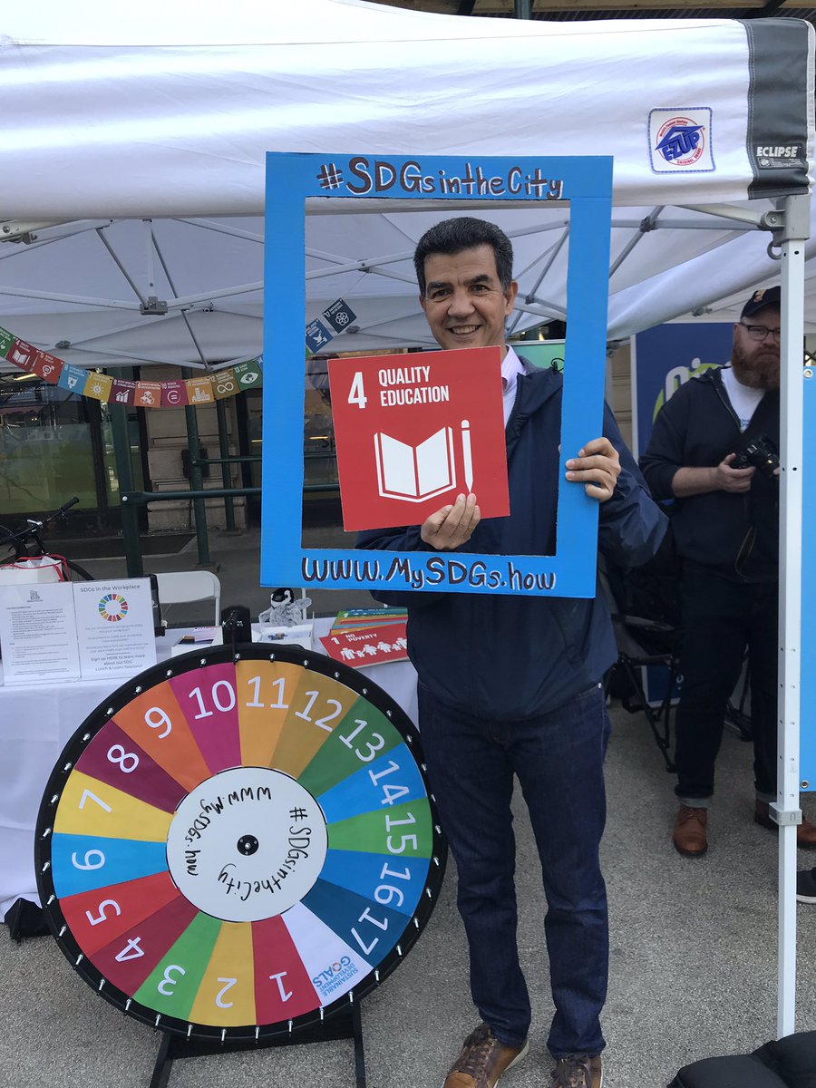 Councilman @ydanis is in the house repping #SDG4! Thanks for supporting #QualityEducation for all New Yorkers! #SDGsInTheCity #CarFreeNYC #CarFreeEarthDay