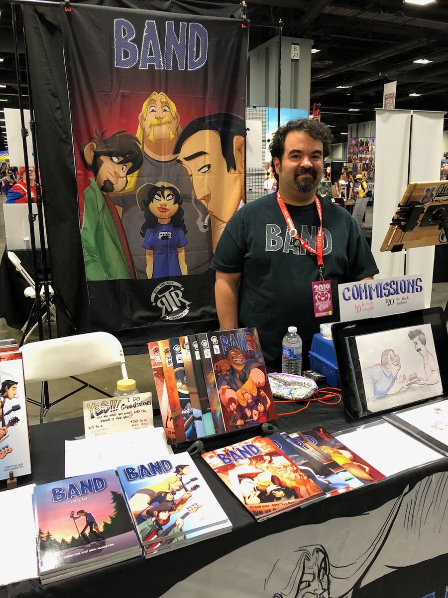 BANDcomic's tweet photo. Day 2 of #AwesomeCon2019!  Come find us in #artistalley at table A-05 (near the B18 column).  We got #comics, we got #commissions!  

#awesomecon19 #awesomecon #comiccon #comicconvention https://t.co/LAnadO83wz