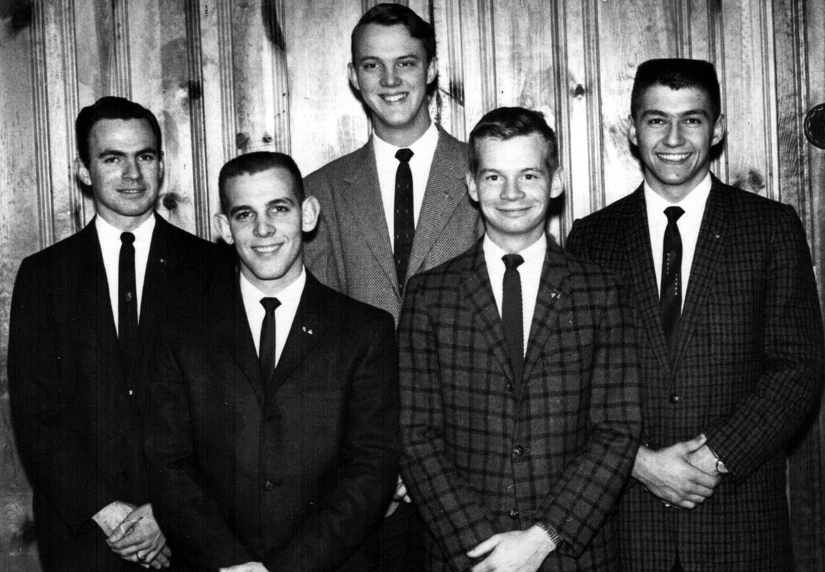 On This Day 1963: Iota-Kappa (<a href="/TKE_IK/">TKE - Iota Kappa</a>) at Clarkson University was founded. Iota-Kappa members in 1962, Fred Ullman, Barry Baker, Glen Whitehouse, Jerry Thompson, Paul Cooper.