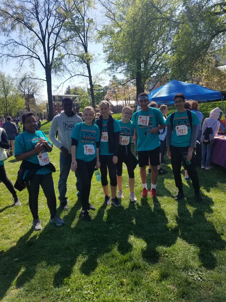 LancDoesMath's tweet photo. @EHMSHurricanes was well represented at the #RaceAgainstRacism this morning! Two of our track athletes got 4th and 5th place for their age groups! #HandPride #ProudCoach https://t.co/OeFqdFtYdG