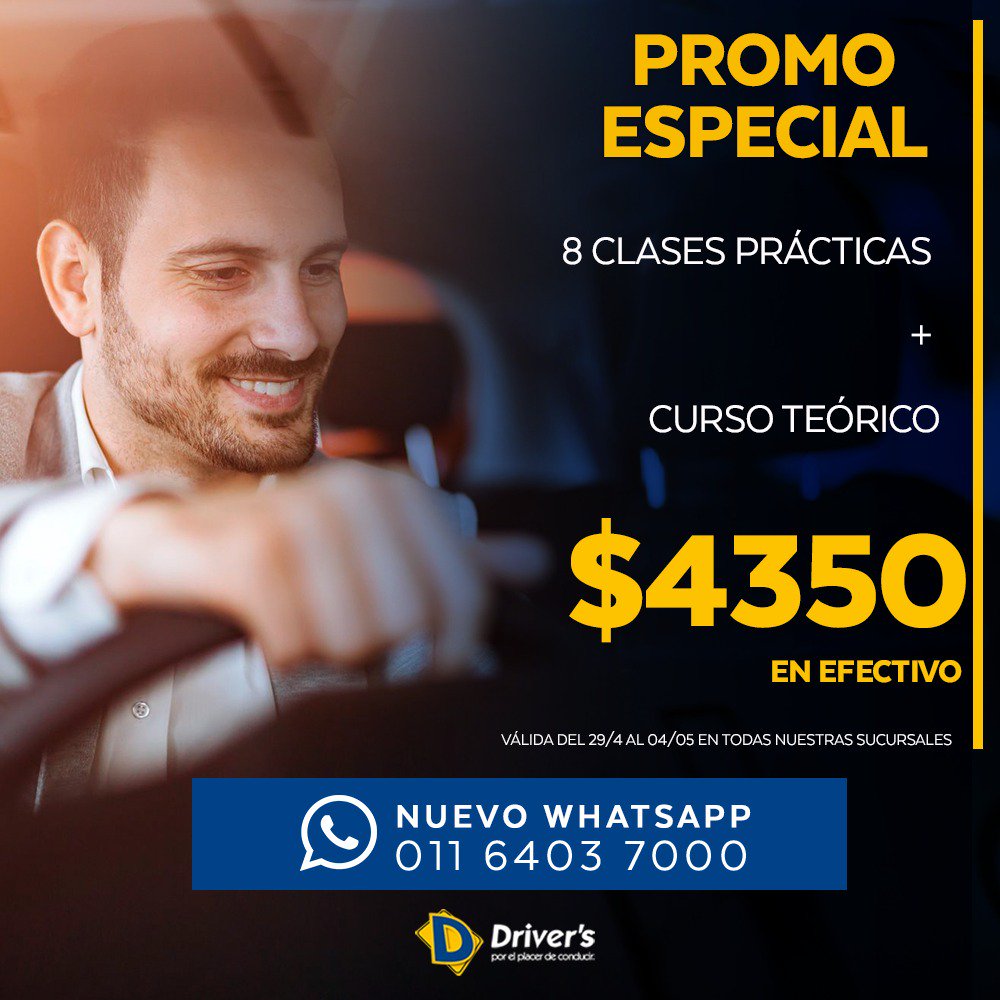 driverschool's tweet photo. Sabemos qué querés aprender a manejar! ¡Termina Abril! ¡PROMO ESPECIAL! 
- Consultas? Whatsapp directo! Chatea al instante 👉🏼 https://t.co/OJLELyrgL4
Más info en https://t.co/sFQiF2l1TB https://t.co/vB6vuwvwVH