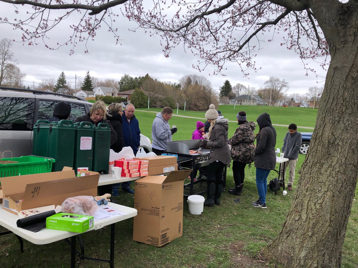 Braving the cold to clean up our park!! # community @ London
