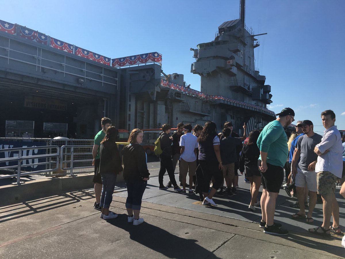 Mikemillercfb's tweet photo. Turner Fine Arts at the USS Lexington https://t.co/BPg6QqcQCH