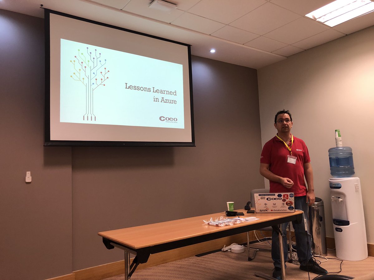 christianbolton's tweet photo. Azure lessons learned from the field with @jongurgul #dataindevon @CoeoLtd https://t.co/VE1yVYtnwl