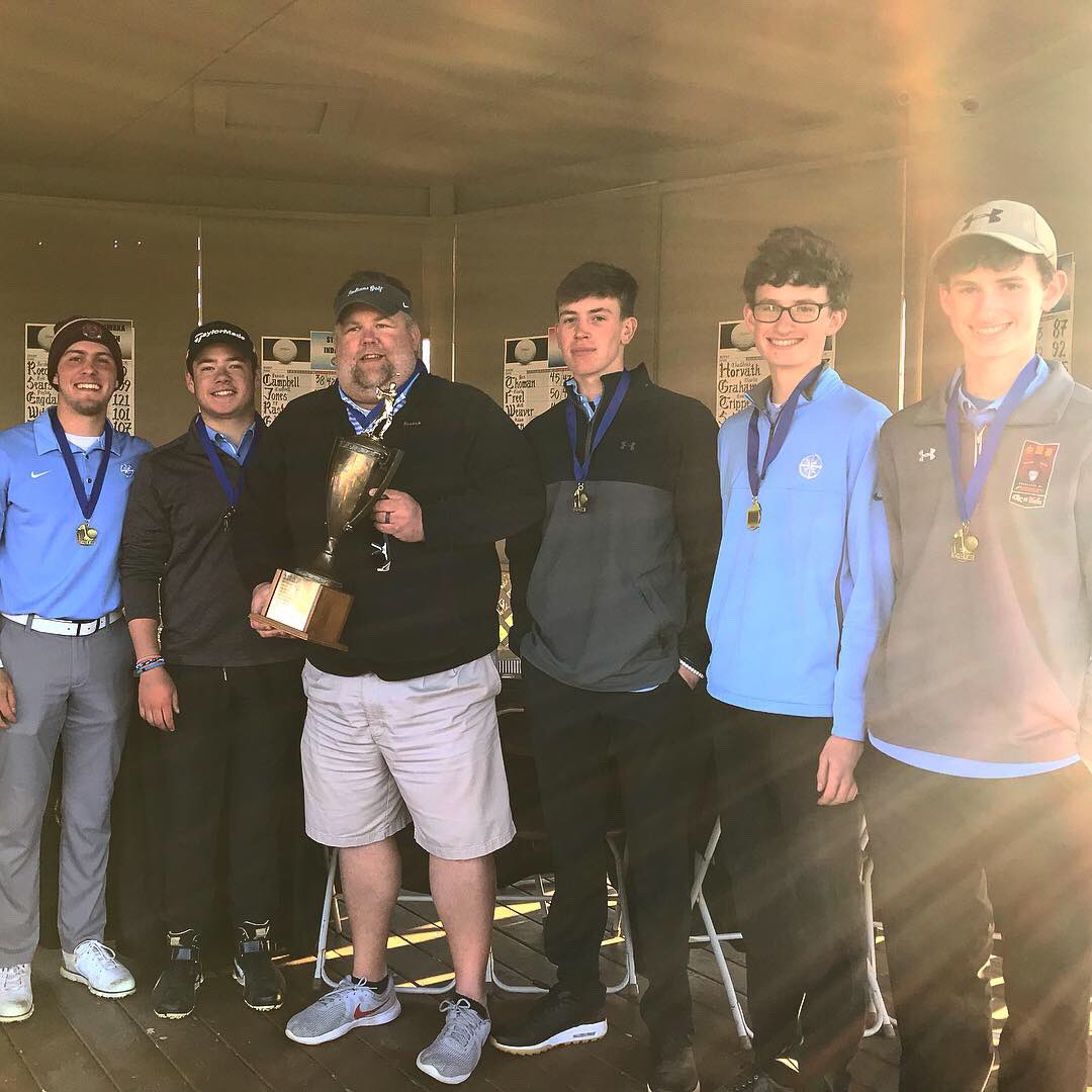 Yesterday the boys took first place at the 56th and final Kaeppler Memorial Tournament! A long and windy day led to a great team win! JP Raster took medalist honors along with the rest of the team finishing top 10 individually!