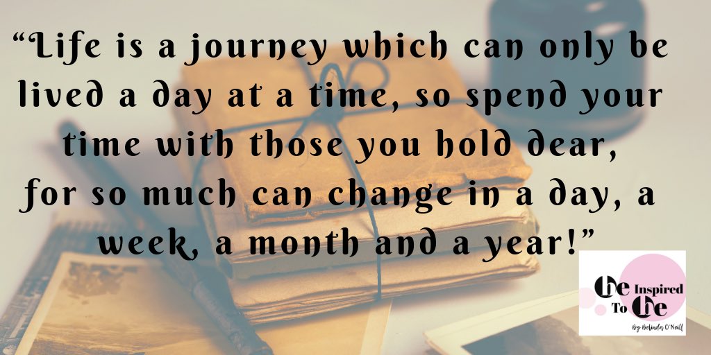 > Life is a journey...a lot can change<

#beinspiredtobe #spendyourtimewisely #alotcanchange #quotes #writer #inspiration #onelife #onedayatatime