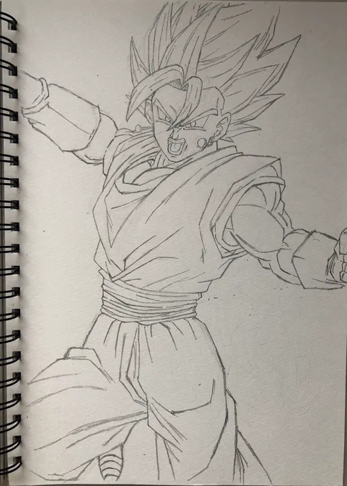 ドラゴンボール ベジット
下書き完成!

午後はコピックで彩色。とはいえモノクロだけどね…

#ドラゴンボール        #ベジット
#模写                          #アナログ絵
#ドラゴンボール絵 