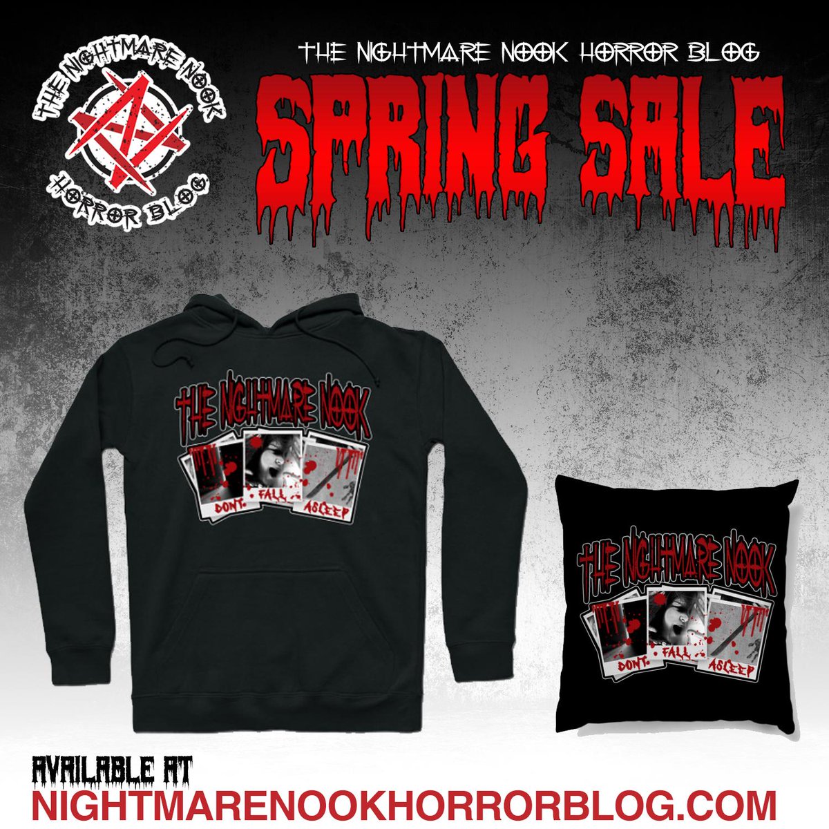 StartTodayMedia's tweet photo. Need to step up your merch game? Not only do we create content, ad's websites, business cards, etc - we also design merch!  ☎️ 📟 Here's one of the recent merch design projects we loved working on for a horror blog called The Nightmare Nook.  Need designs? DM us.  #PassiveIncome https://t.co/CX1CLLcRR2