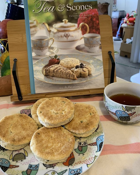 TeaTimeMag's tweet photo. We’d love to join @everydayloki for her weekly #SconeSaturday tradition, especially when she’s making our toothsome Lemon and Basil Scones. Purchase the book at https://t.co/96tzHGY8Am. #Repost #TeaTimeMagFeed #TeaTimeMagazine https://t.co/LVIUwJ1Tgg