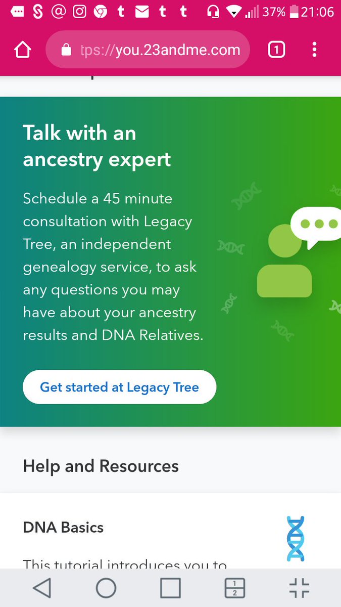 ProjectKearsley's tweet image. Just looked at 23andme, no change in results, but some kind of new facility called #LegacyTree?
