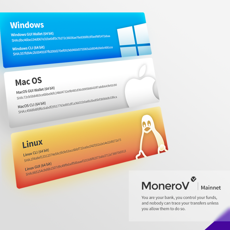 <a href="/monero_v/">MoneroV</a>'s individual wallets (on Win, Mac, or Linux) have a 25 word mnemonic seed that is only displayed once, and can be written down to backup the wallet. Wallet files are encrypted with a passphrase to ensure they are useless if stolen. #encryption $XMV #wallet #XMV