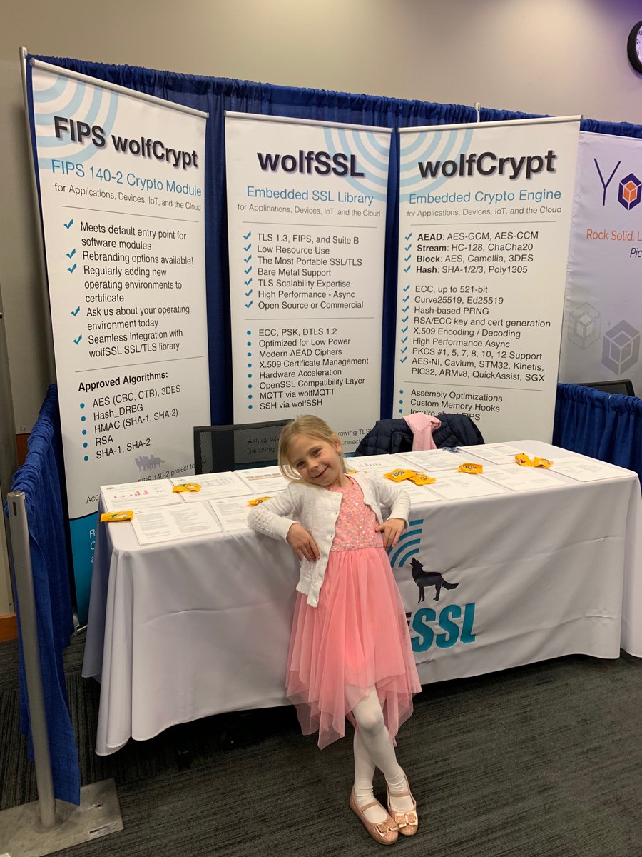 wolfSSL's tweet image. #Overqualified at #LinuxFestNW @lfnw 

#SecureYourConnectivity #Linux #Embedded #wolfSSL