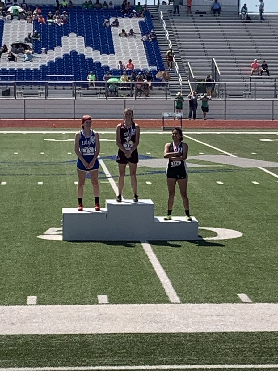 EulaISD's tweet photo. Another 🎫 to #UILState for the Lady Pirates!  Rain Skelton is the Regional Champ in the 300 Hurdles!  She moves on to Austin for a shot to be a State Champion. Way to go Rain!  #PiratePride @KTXSSports @ARN_Stephen @BigCountrySport https://t.co/ifV9WSMJxb