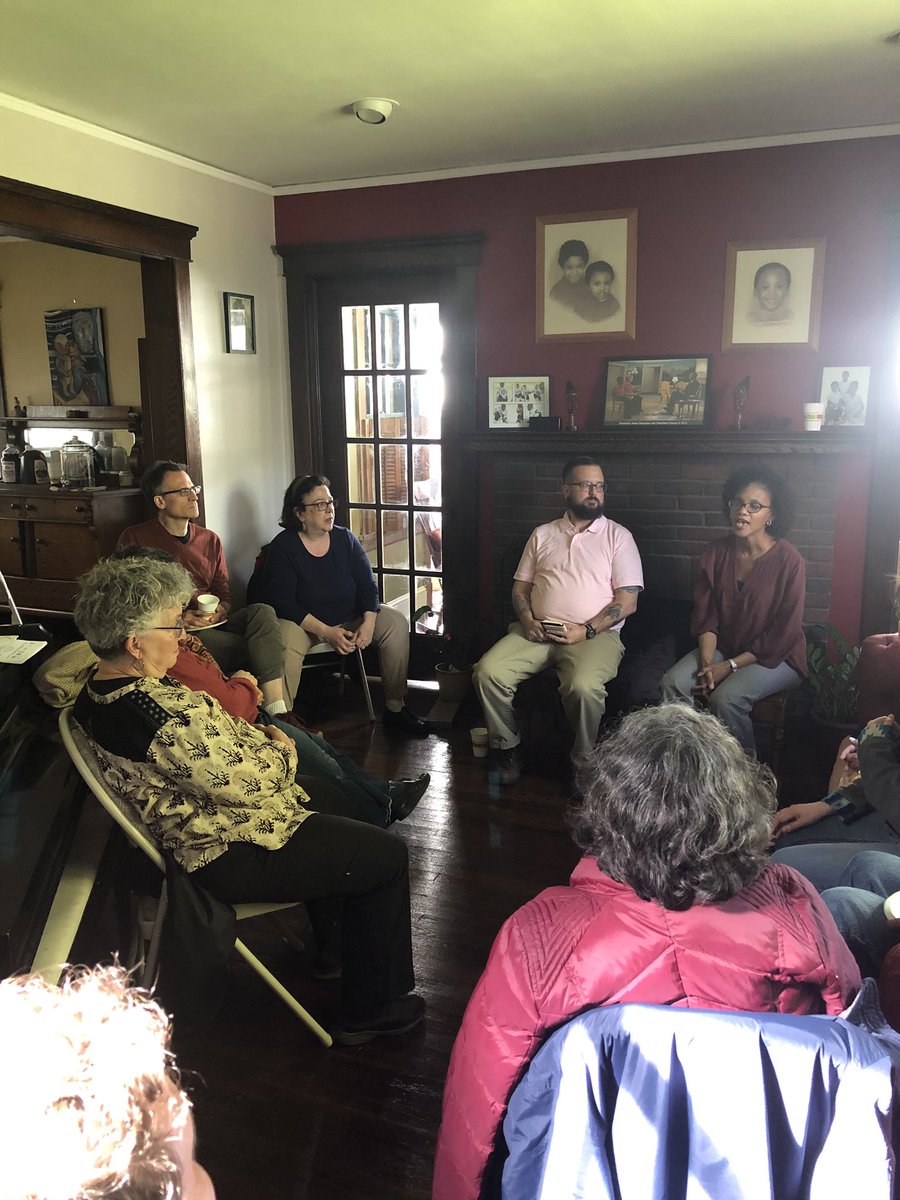 HPCommunityDems's tweet photo. Great to see so many neighbors at today’s meet the candidates event for Monique Coleman and Austin Morreale! #AustinForCouncil #MoniqueForMayor #HighlandParkNJ https://t.co/oNAoXuWYzE