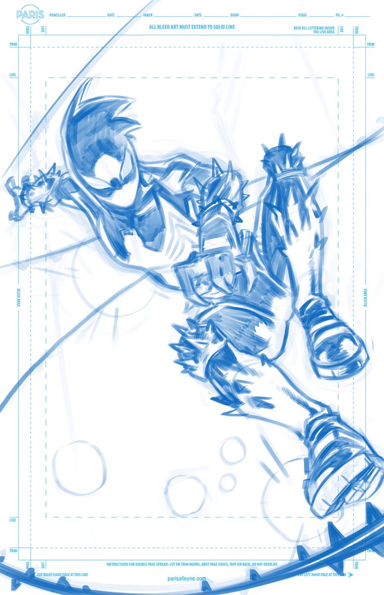 Lines and the pencils (I guess) for a Mania piece I'm working on from my batch of commissions. 