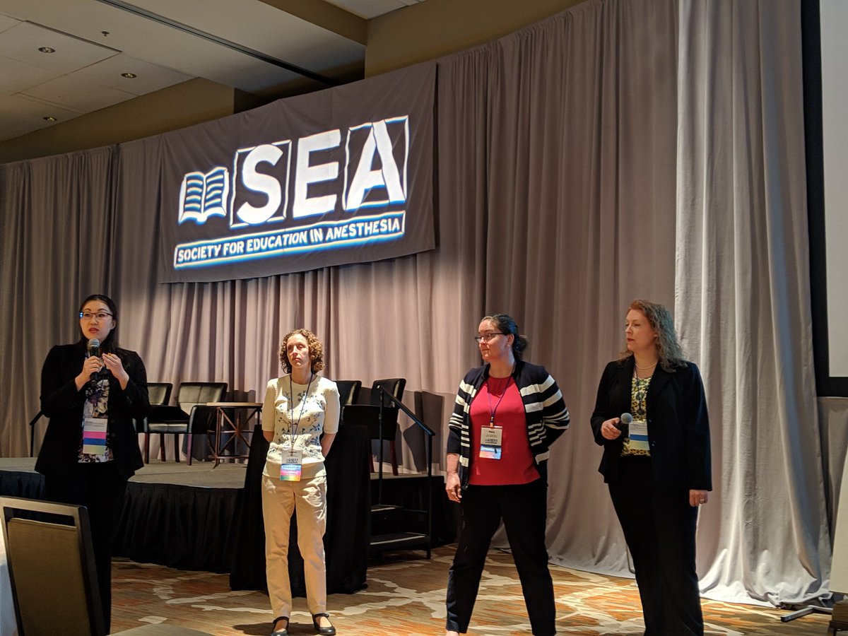 TAinaMDMPH's tweet photo. "Get off my lawn! Teaching our Digitally-Engaged Trainees"... Amazing workshop by these awesome @BostonChildrens Pediatric Anesthesiologists #WomenInSTEM #womeninmedicine @MaryLandrigan @drctjones, Dr. Lauren Madoff and Dr Jue Wang #SEASpring2019 https://t.co/wr50RpaYZy