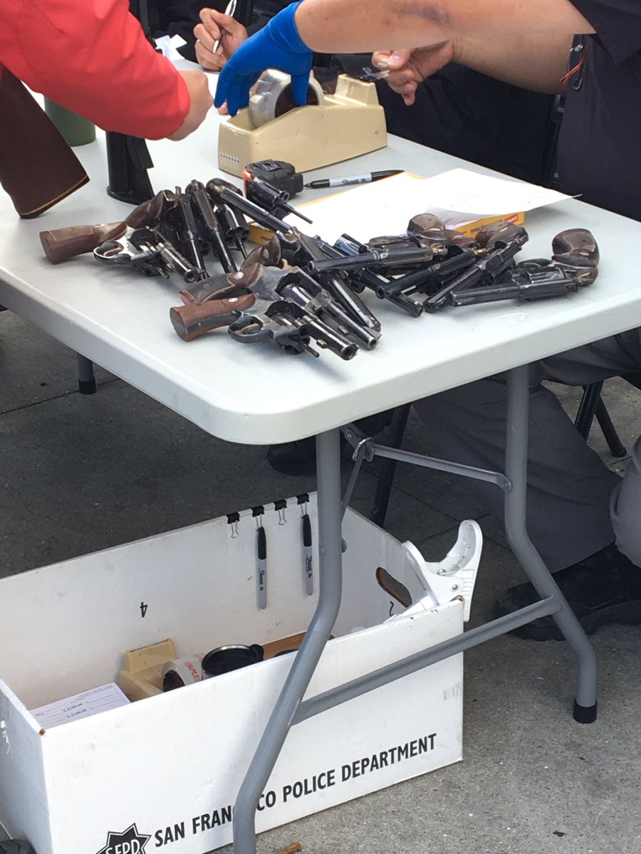 klsaylor's tweet image. It’s a great day to get guns off the street in Bayview Hunters Point with @gracecathedral @sfpd! 
21 weapons received in 30 minutes. The pile pictured all came from one person. Just...wow.