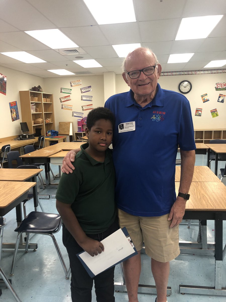 SouthOliveTiger's tweet photo. Super Proud of our Character Counts students and grateful for Jack The Bikeman for donating a bicycle to a random winner each month. #CharacterCounts https://t.co/YasPyn60o4