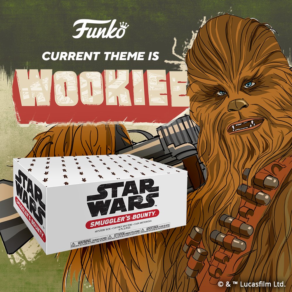 RT &amp; follow <a href="/OriginalFunko/">Funko</a> for a chance to WIN a #StarWars Smuggler's Bounty Wookiee Box!
📦 Get yours before the box closes today: amazon.com/Funko-Star-War…