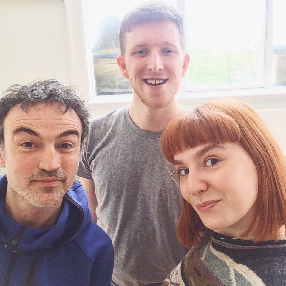 baileyandduff's tweet photo. Bailey &amp; Duff had the privilege of workshopping some of our scenes with the wonderful bouffon clown master Simone Tani !!! @SimoneTani https://t.co/84sblLUF4N