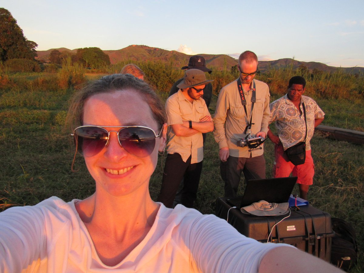 CBurkeSci's tweet photo. Bandro lemurs are like fuzzy teddy bears, Lac Aloatra marsh is stunning and the astro-ecology team is working very hard #DronesForGood
 @LJMUdrones @OwenMcAree @drjoshvm @LJMU https://t.co/zFy2Hg8pTU