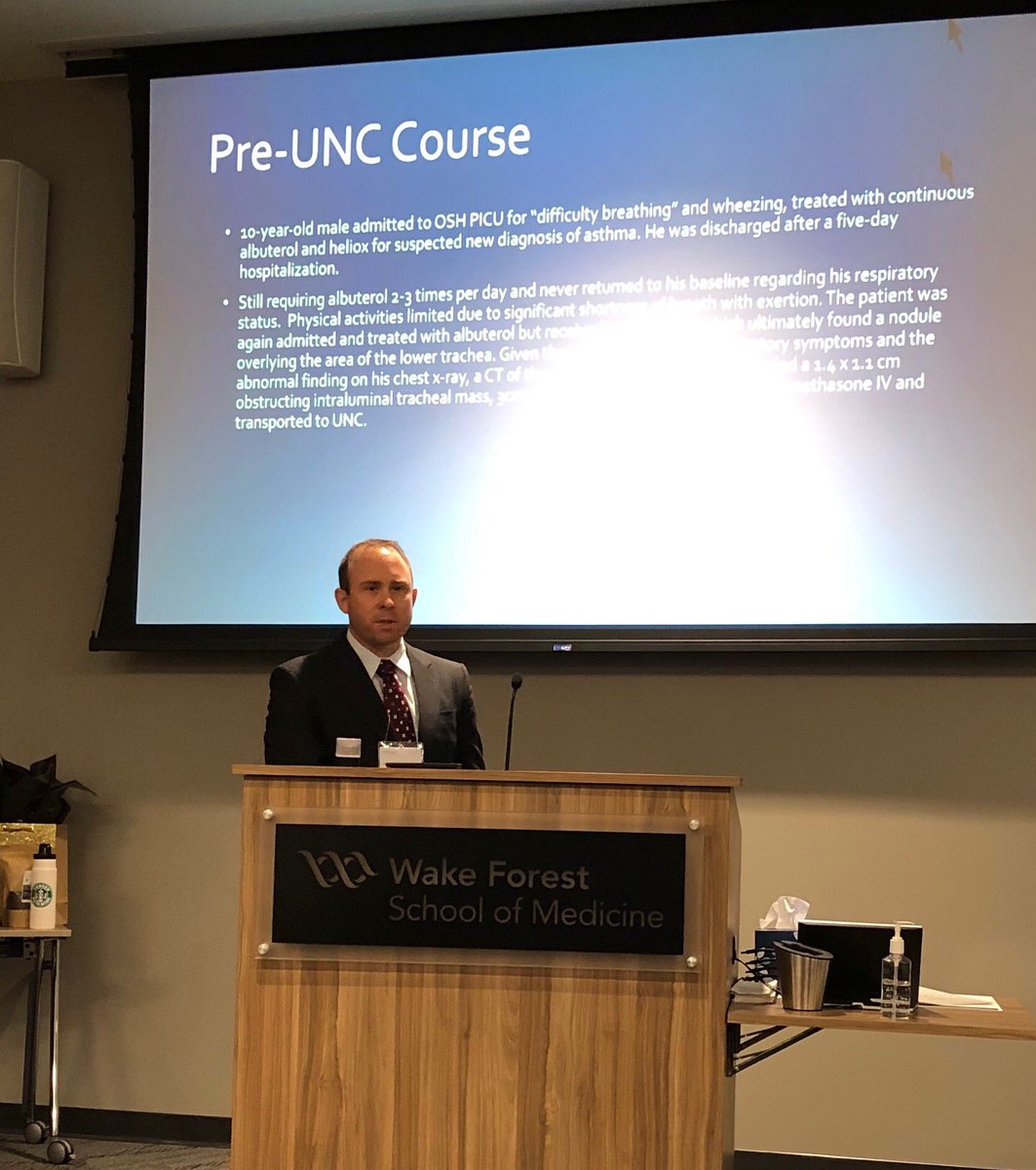 Dr Matt McDaniel represents ⁦<a href="/UNC_Anesthesia/">UNC Anesthesiology</a>⁩ presents a difficult case #pedsanes19