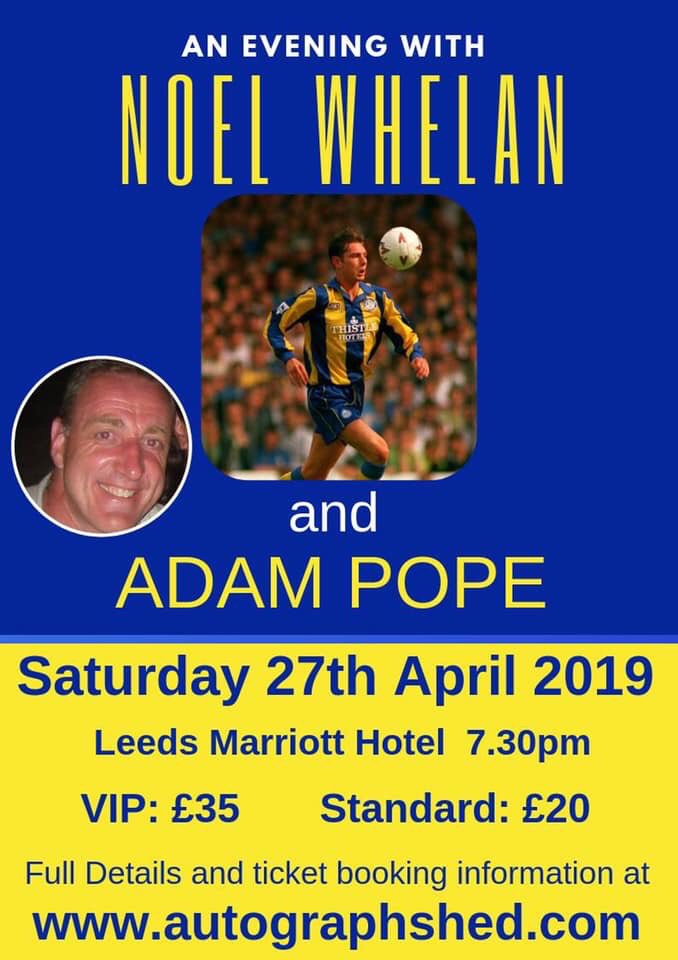 AutographShed's tweet photo. The doors are open and you can pay on the door for tonight’s evening with @NoelDavidWhelan and @apopey. A great night awaits at Leeds Marriott hotel. https://t.co/ptu63MstaS