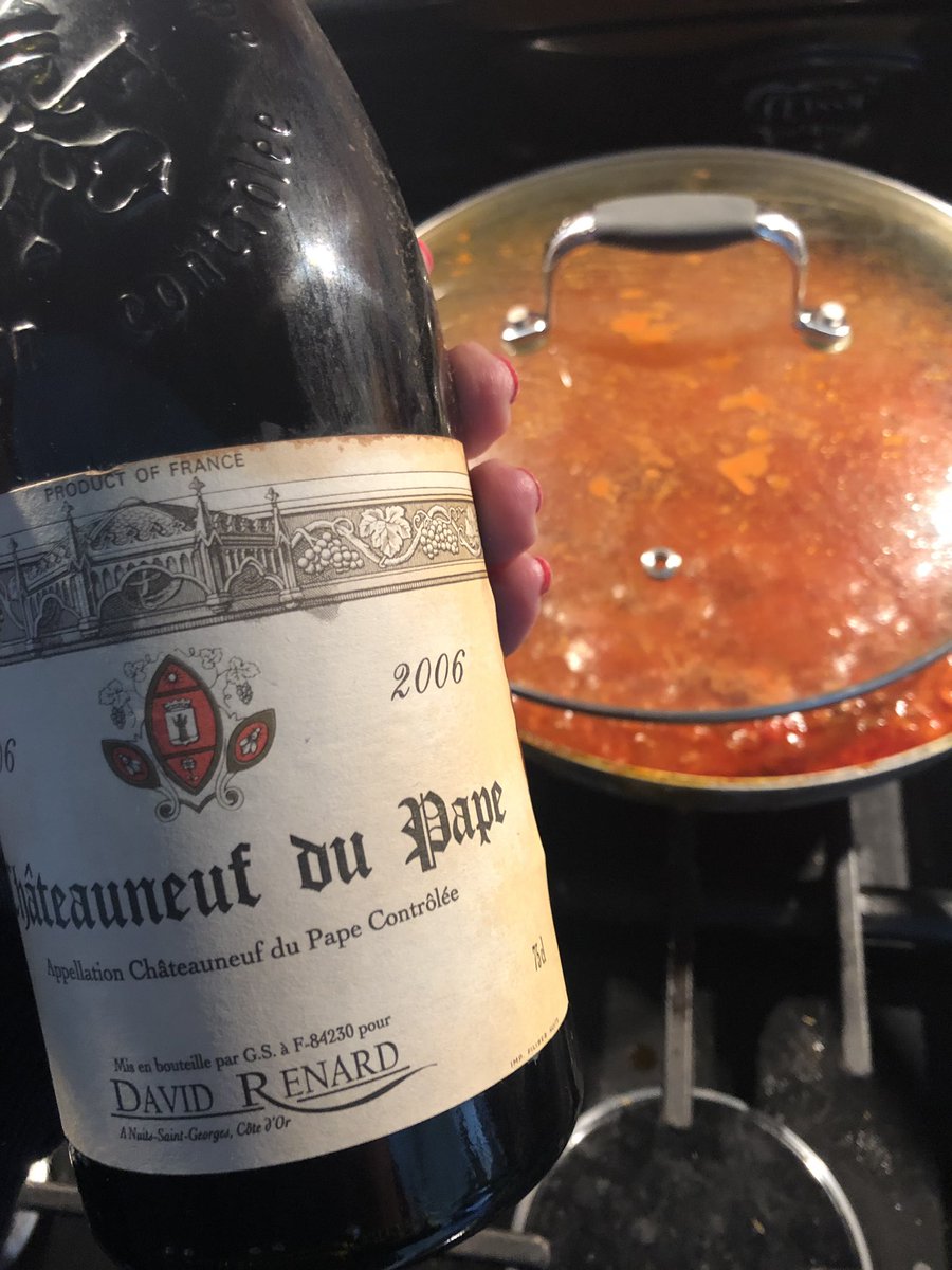 When the only bottle of red you’ve got is a 2006 Chateauneuf du Pape - would it be wrong to add this to my spag Bol ???? #notgotaclueaboutwine #tastesthesametome