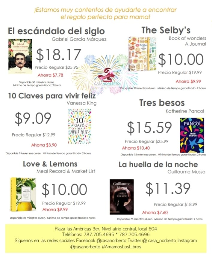 (2/2) 😁¡Celebramos nuestro segundo aniversario con ahorros para todos y todas! Especiales válidos del 28 de abril de 2019 al 4 de mayo de 2019. ¡Te esperamos!  #SegundoAniversario #AmamosLosLibros ❤📚