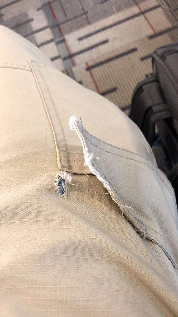 djstangl's tweet image. Pants got caught on a seat while deplaning #sonofanutcracker