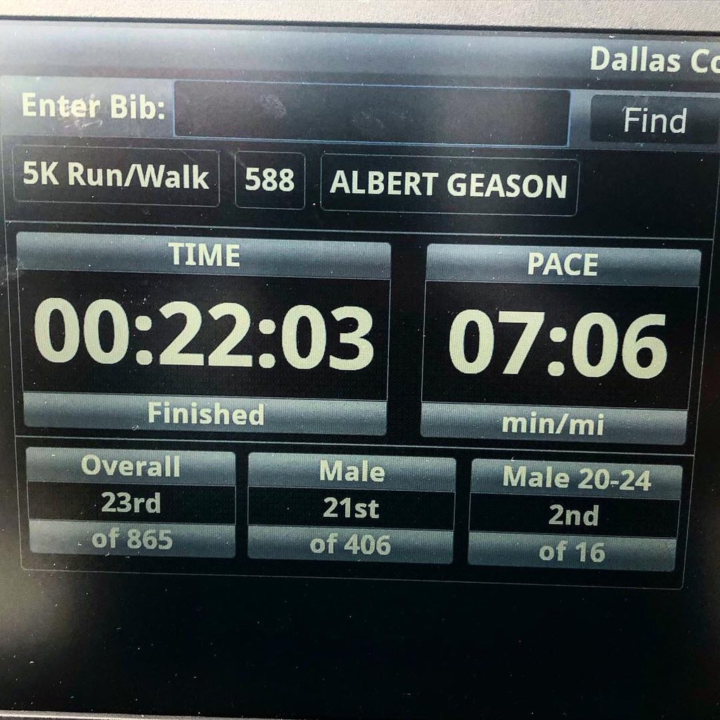 Ajg3's tweet photo. Completed my first ACTUAL 5k race today and placed 2nd in my age group and received a medal for that and 23rd overall. This was my fastest time that I’ve ran but it’s only up from here...or down lol. #5k #DraftDay5k #5ktraining #run https://t.co/iyCdEAXAtf
