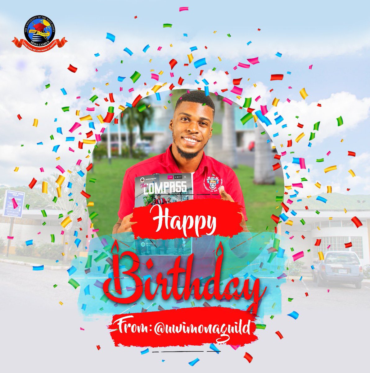 UWIMonaGuild's tweet photo. Birthday shoutout to the creative design expert on our team. This is Shakiele Powell, otherwise known as Gizmo or the GOAT. He is our Publications Committee Chairperson. Happy Birthday 🎂🎊🎈
#GuildBirthday #iRepMyGuild https://t.co/qsZNS5JGyV
