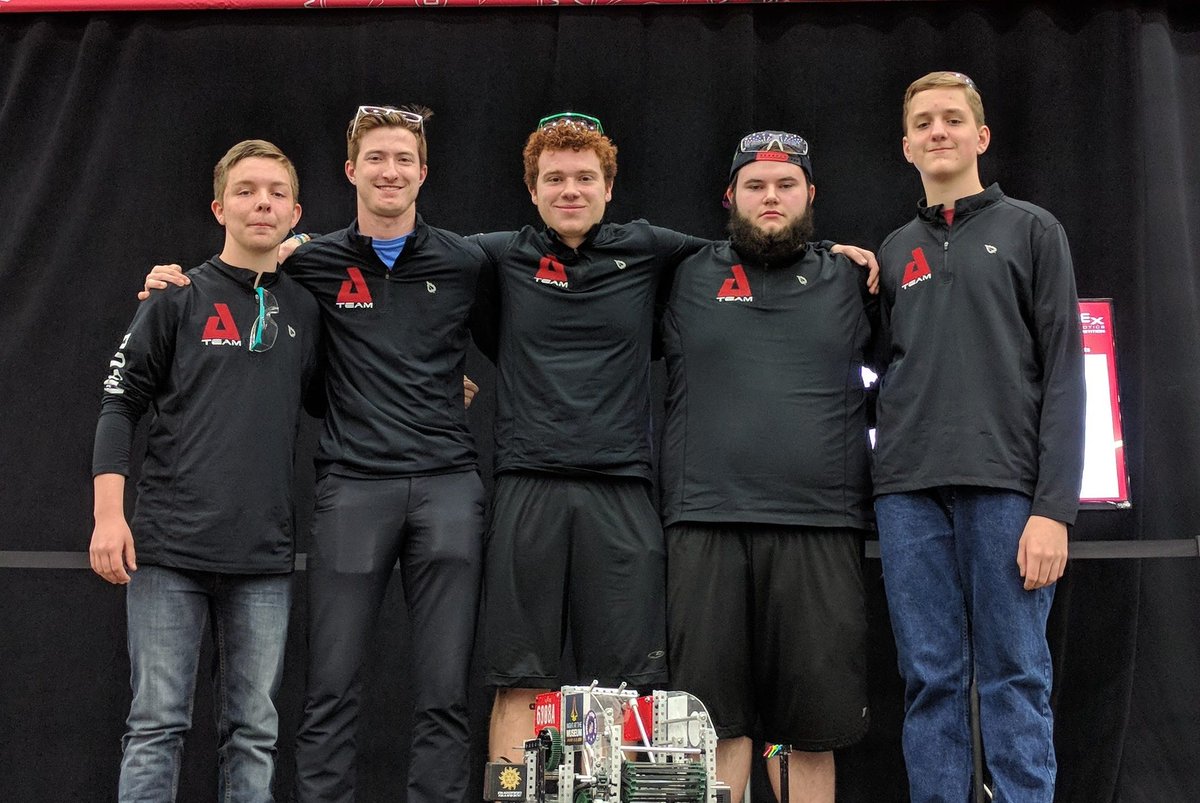 NU_Robotics's tweet photo. Congrats to #6008A The A-Team @6008aT on #VEXWorlds! They ranked #22 out of 97 in the Research Division. Made it to elims as #3 seed, but lost in round of 16. Awesome work and a great season! #NUPride #omgrobots https://t.co/PrGyKqhoXg