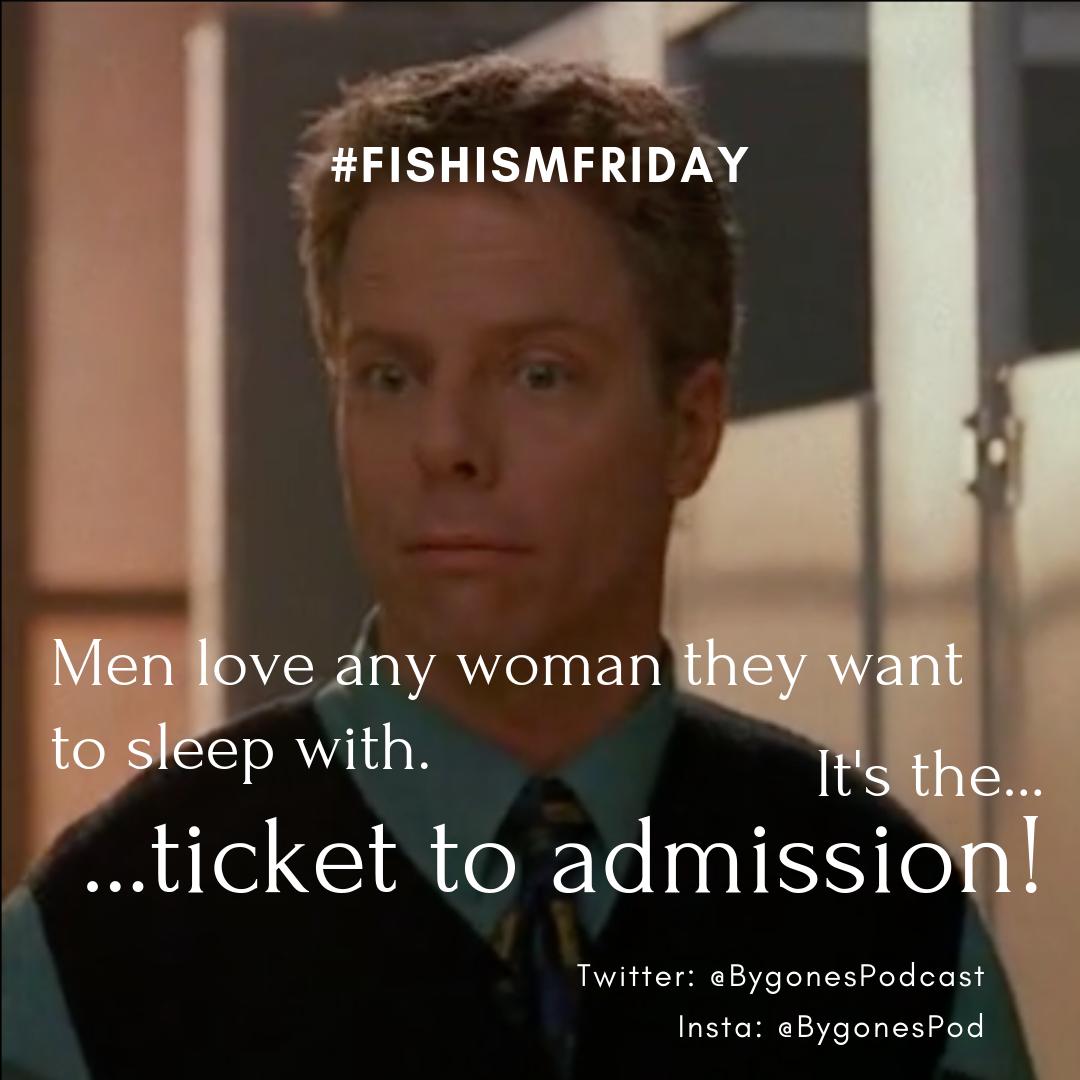 BygonesPodcast's tweet photo. Yes, this #FishismFriday is a day late, but a Fishism is for life, not just for the end of the week, right?! This was Richard's latest pearl of wisdom, regarding love, sex, and Ling... 🎫🎟 https://t.co/HAjvXbJb97