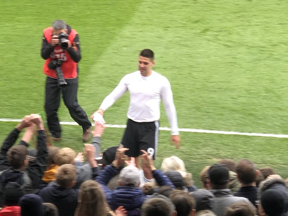cottage_central's tweet photo. Great scenes at full time. Cairney and Gray. Mitro and the fans. Rico and the lads. Defence loving it. 

We’ve got our Fulham back #ffc https://t.co/pGi0VDgZjr