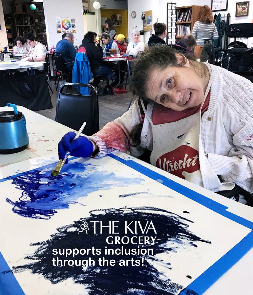 OSLPPeople's tweet photo. This week's #sponsorspotlight highlights local grocery store, @kivagrocery⁣
⁣
Their generous support of our gallery and culinary classes helps ensures our program is warm, welcoming, and accessible!  ⁣
⁣
Thank you The Kiva Grocery for supporting inclusion through the arts!! https://t.co/Hy8OnuDoev