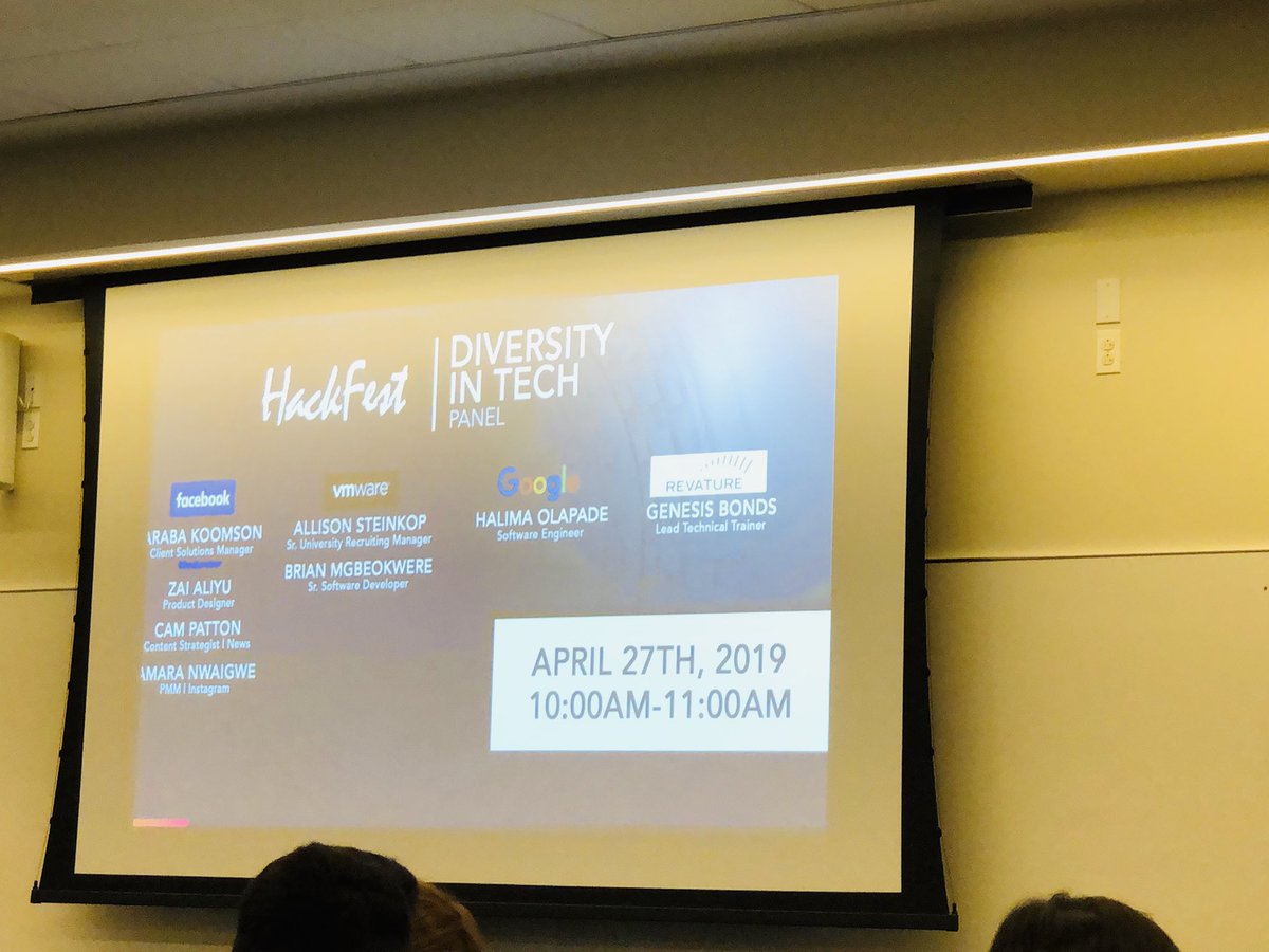 BaggitariusNaj's tweet photo. Diversity in Tech Panel at Hackfest NYC was very insightful and I was happy to have attended.

@EnzaAcademy @VMware @facebook @WeAreRevature @Google @instagram 

#hackfest2019 #hackfestnyc https://t.co/4rcSuWEKJc