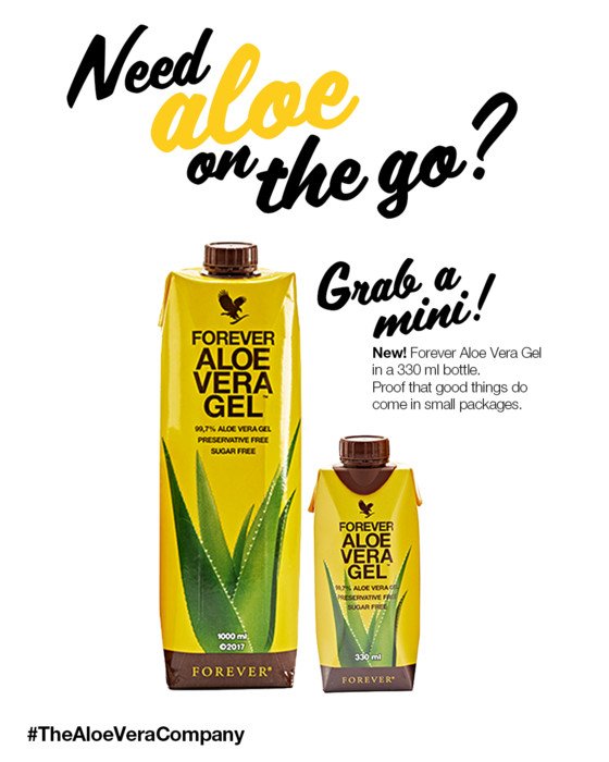 Good things do come in small packages, especially when it comes to the incredible benefits of Forever Aloe Vera Gel, now available in 330ml bottles. All the goodness of our 99.7% pure inner leaf aloe vera gel ready for you to enjoy on the go or at home.