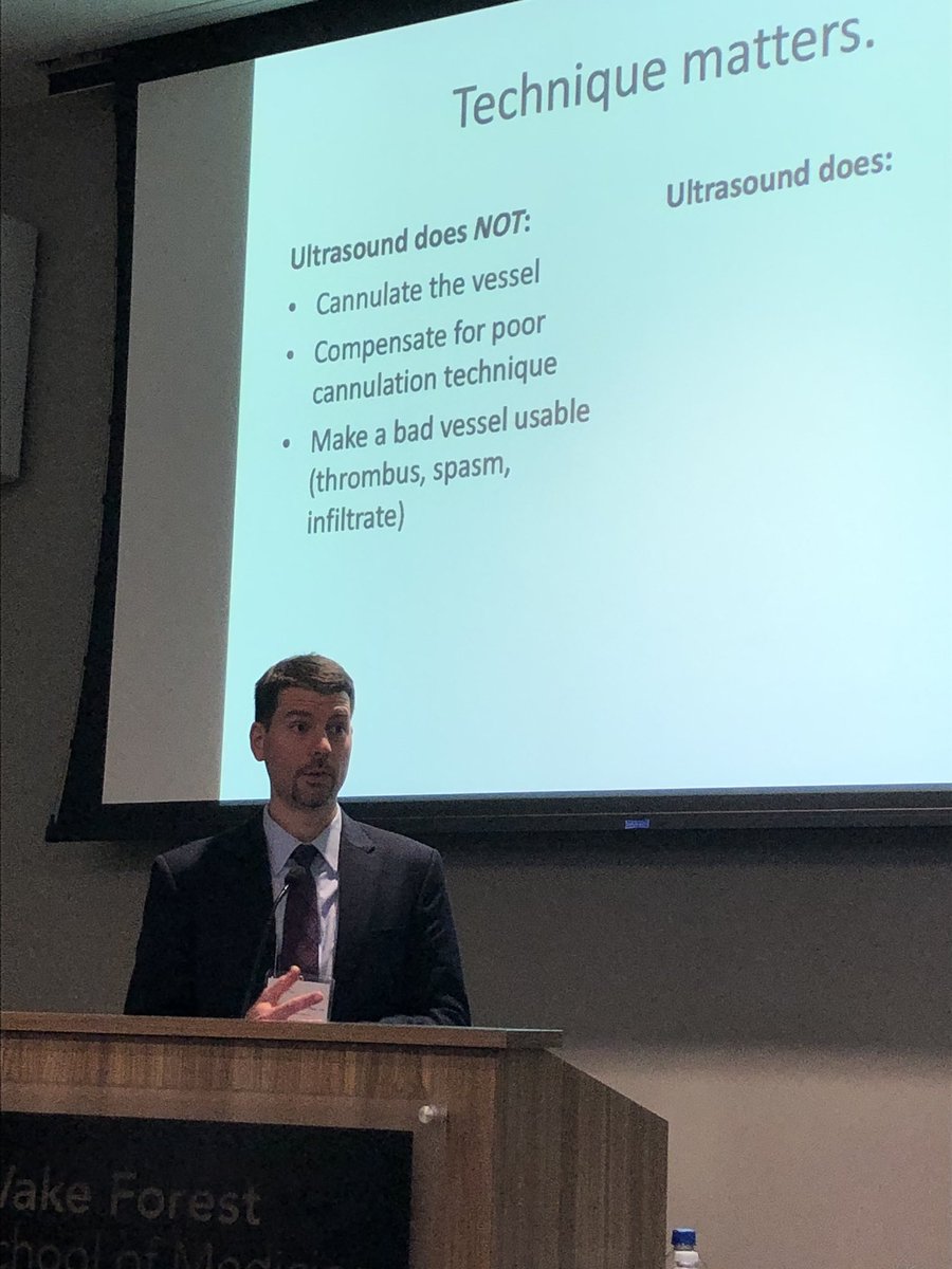 Dr Eduardo Goenaga Diaz says “technique matters” for ultrasound guided IV access #pedsanes #pedsanes19