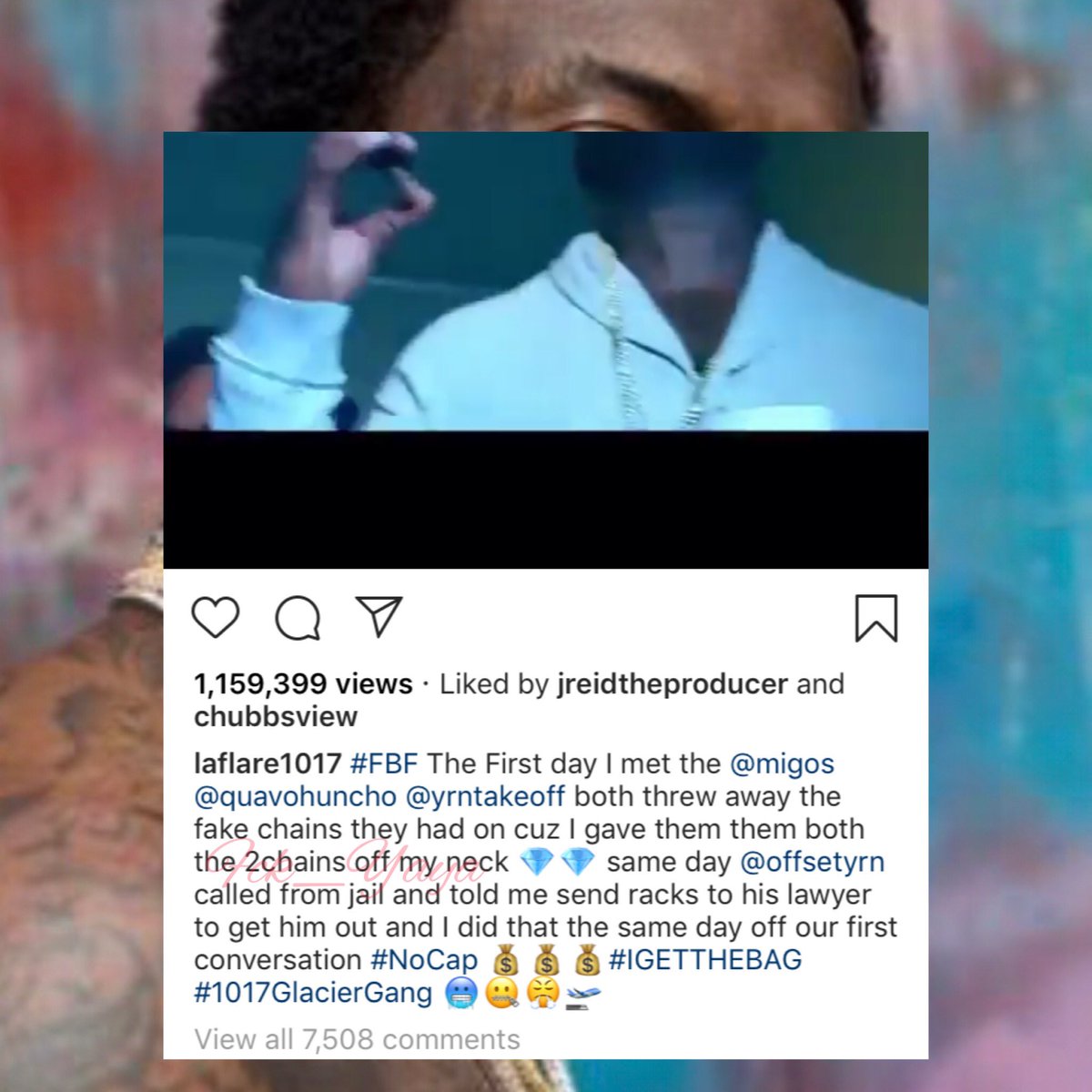 FckYaya's tweet photo. Gucci Mane speaks about his first time meeting Migos and Takeoff jumps into the comment to call CAP 🧢 #hiphop #malerapunity https://t.co/eAMGhQQ6hs