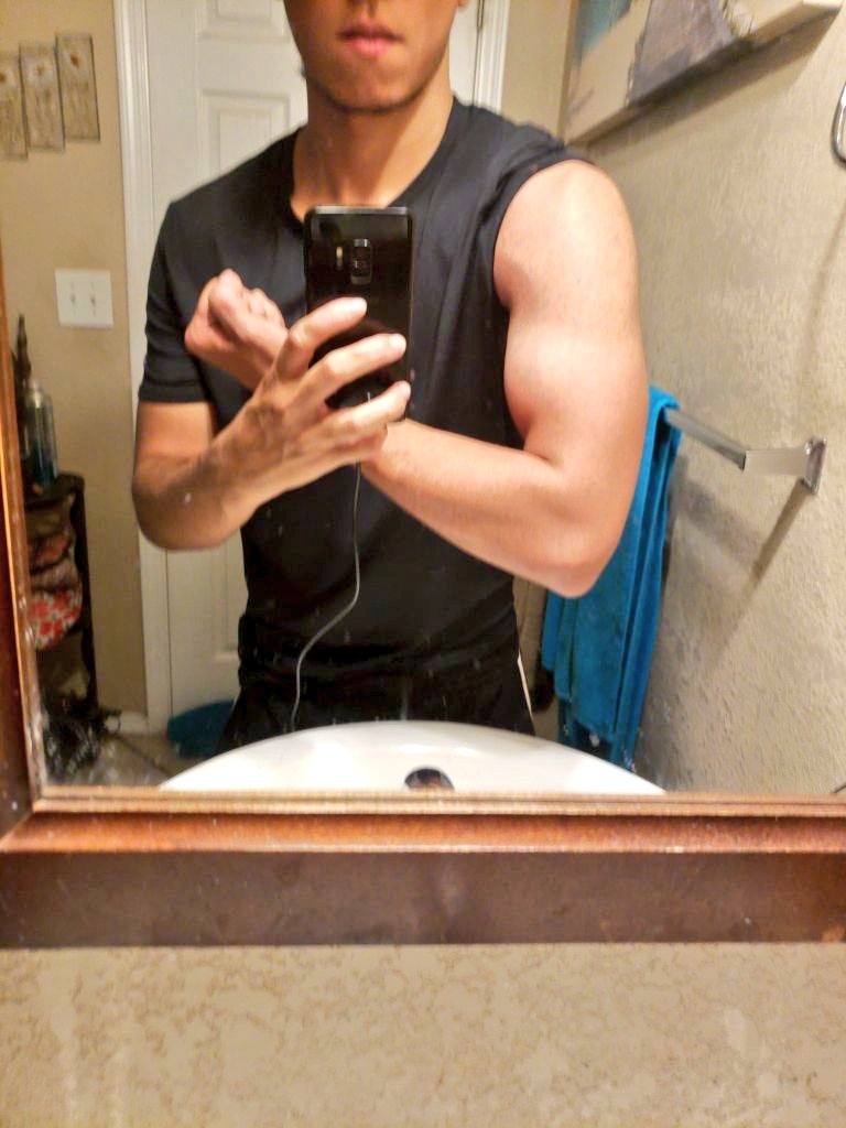 Arm Muscle Flex Selfie