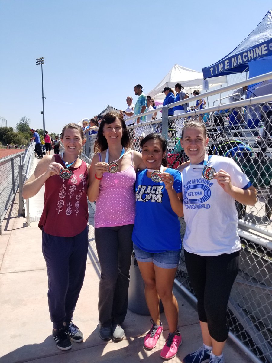 The_TVTM's tweet photo. FANTASTIC parent relay team at the Mercury meet today!!  GET IT LADIES-GO TIME MACHINE!!👟👟 https://t.co/Em9DRKFeN6